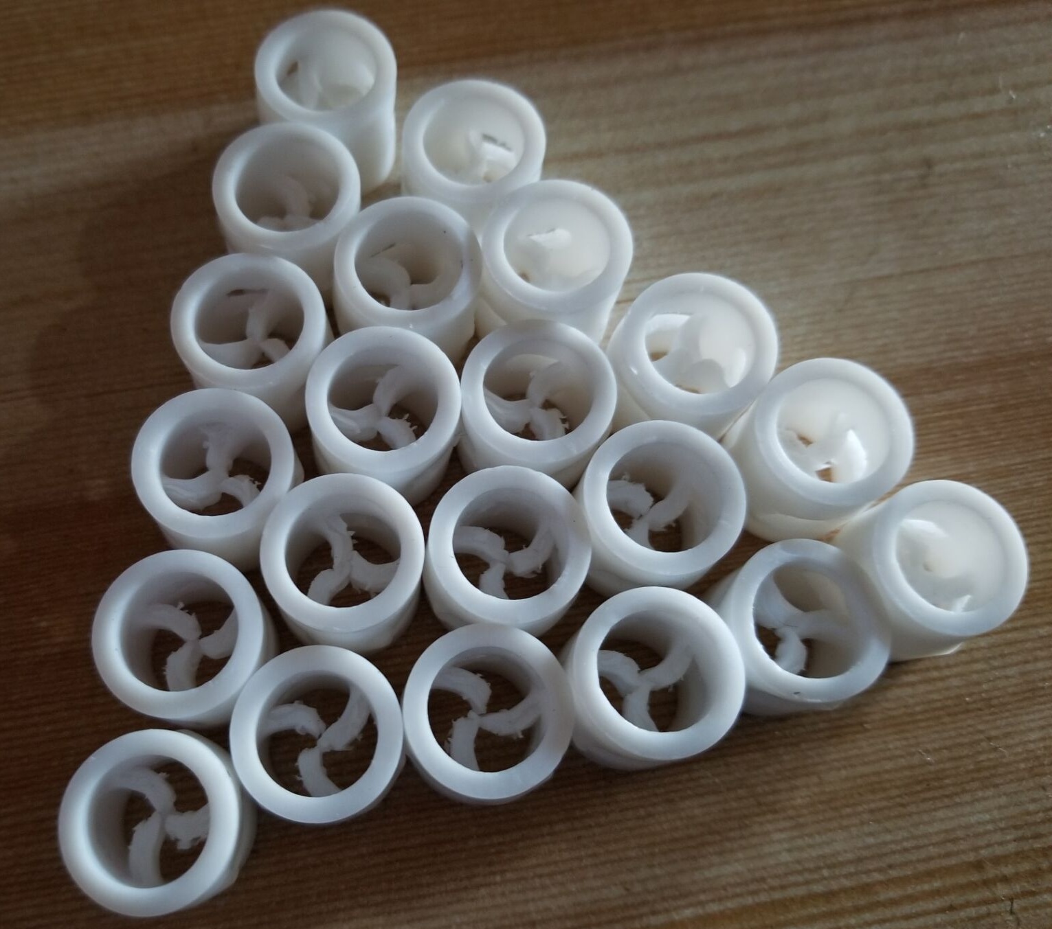 PTFE pall ring 15mm x 15mm x 2mm